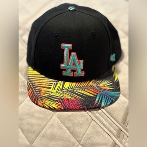 47 Brand Black LA Multi-Color Adjustable Snap Back Hat